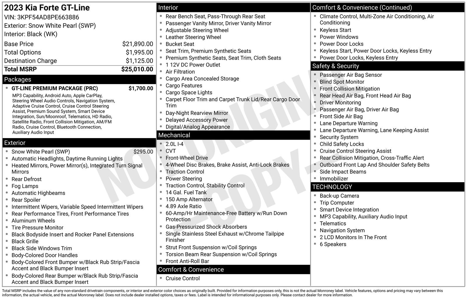 Certified 2023 Kia Forte GT-Line w/ GT-Line Premium Package FWD image 16