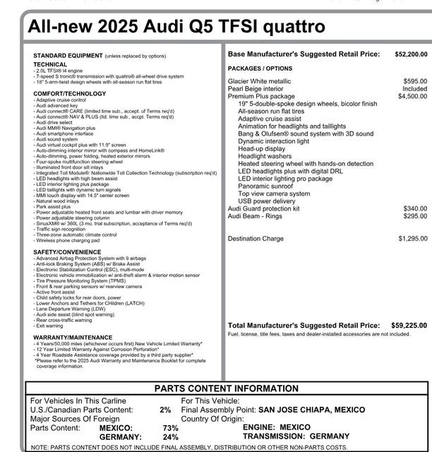 Certified 2025 Audi Q5 Premium Plus w/ Premium Plus image 4
