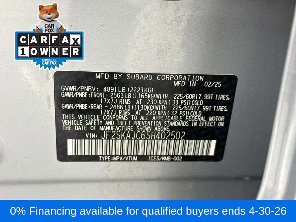Used 2025 Subaru Forester Wilderness w/ Convenience Package AWD/4WD image 29