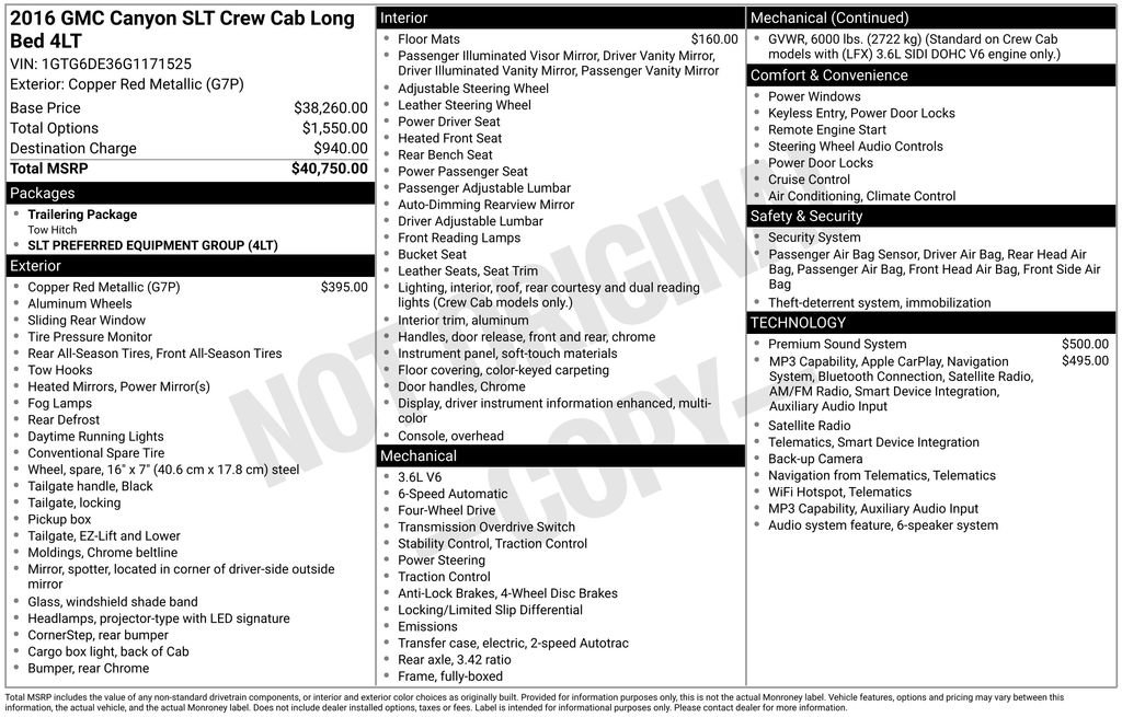 Used 2016 GMC Canyon SLT AWD/4WD image 4