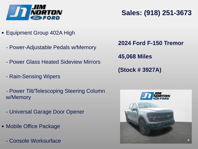 Used 2024 Ford F150 Tremor w/ Equipment Group 402A High AWD/4WD image 15