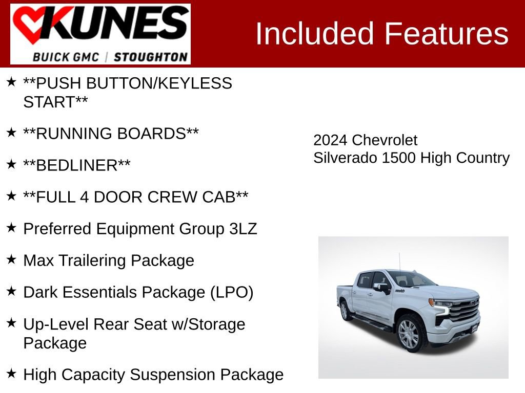 Used 2024 Chevrolet Silverado 1500 High Country w/ High Country Premium Package image 3