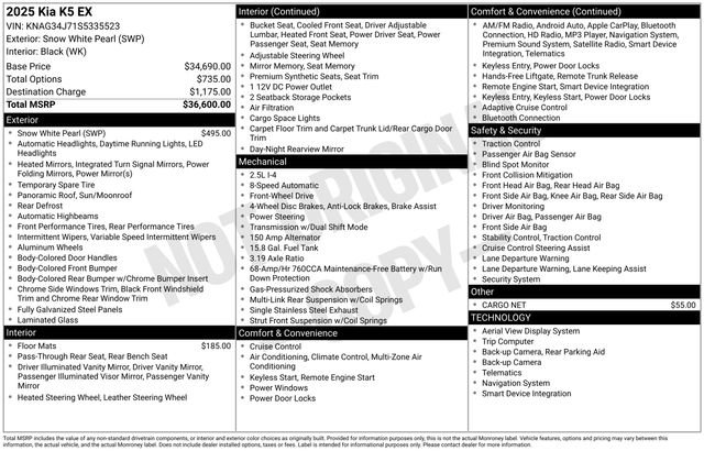 Used 2025 Kia K5 EX image 15