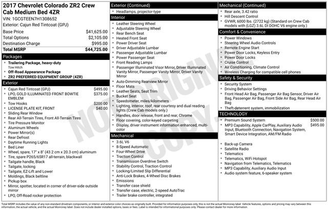 Used 2017 Chevrolet Colorado ZR2 AWD/4WD image 34
