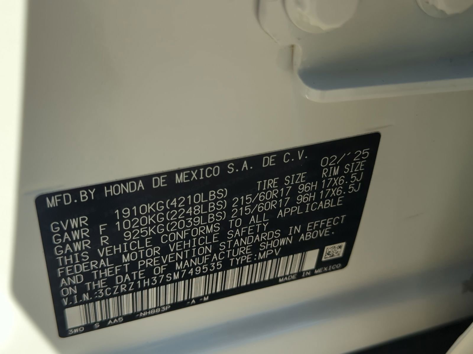 Used 2025 Honda HR-V LX image 22