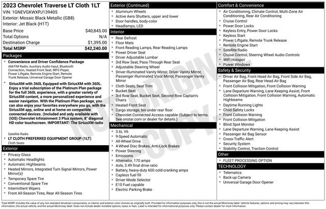 Used 2023 Chevrolet Traverse LT image 41