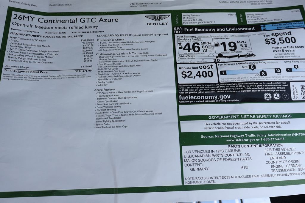 New 2026 Bentley Continental GTC image 14