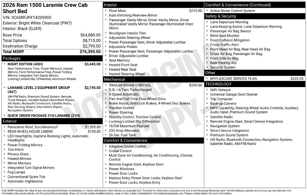 New 2026 RAM 1500 Laramie w/ Night Edition AWD/4WD image 22