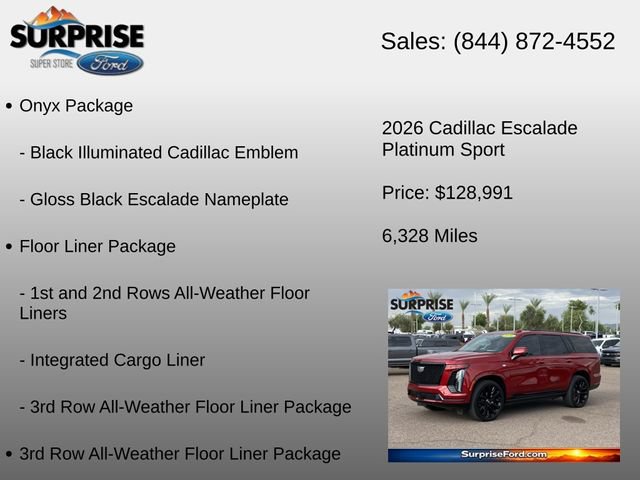 Used 2026 Cadillac Escalade Platinum Sport w/ LPO, ONYX Package AWD/4WD image 30