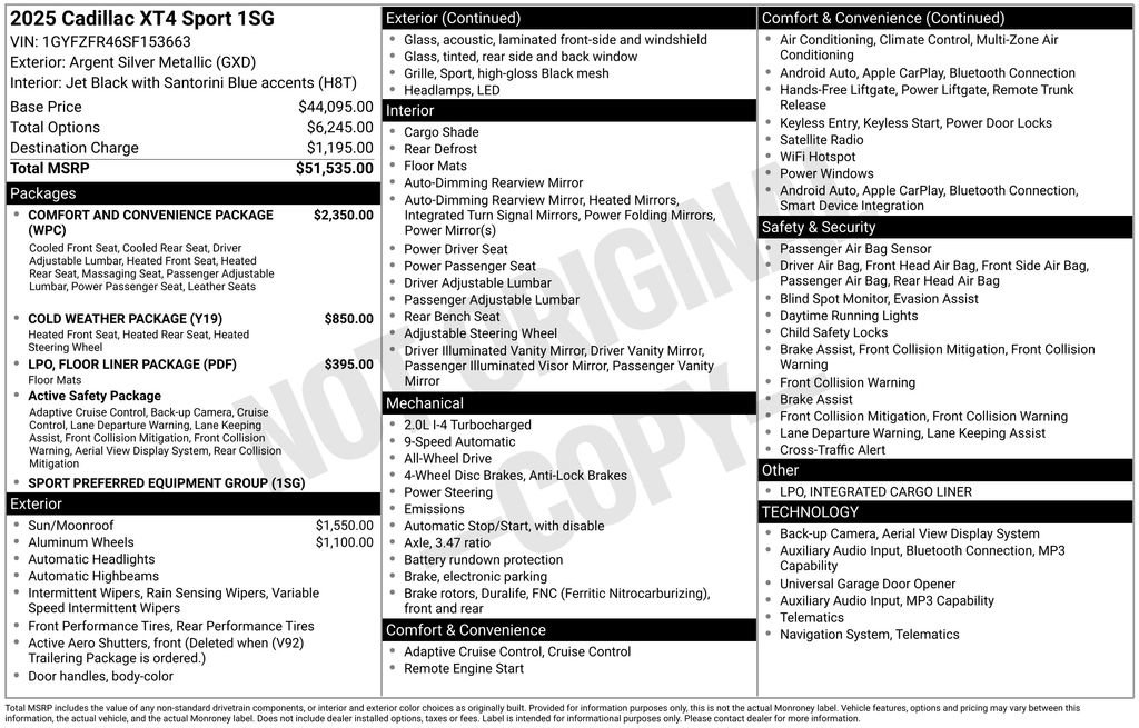 Certified 2025 Cadillac XT4 Sport AWD/4WD image 36