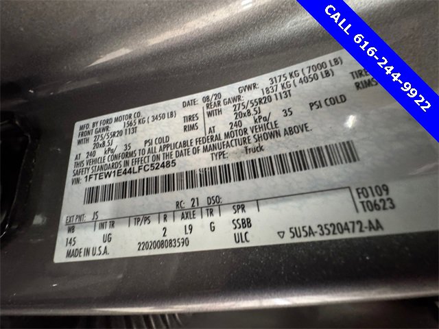 Used 2020 Ford F150 XLT w/ Equipment Group 302A Luxury image 27