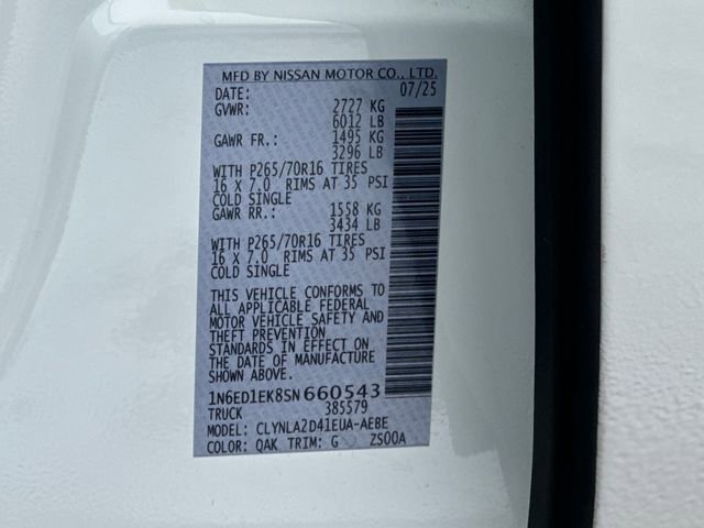 Used 2025 Nissan Frontier S w/ S Utility Package image 35