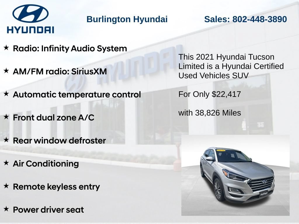Certified 2021 Hyundai Tucson Limited AWD/4WD image 7
