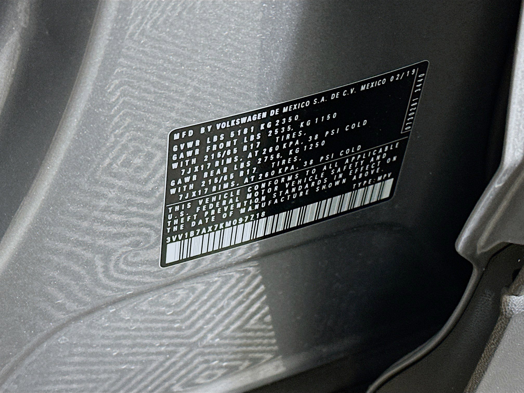 Used 2019 Volkswagen Tiguan S w/ Driver Assistance Package image 12