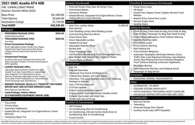 Used 2021 GMC Acadia AT4 w/ Preferred Package image 25