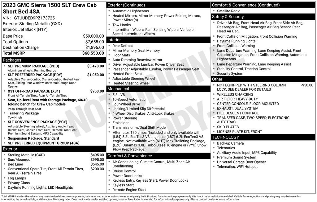 Used 2023 GMC Sierra 1500 SLT w/ SLT Premium Package AWD/4WD image 32