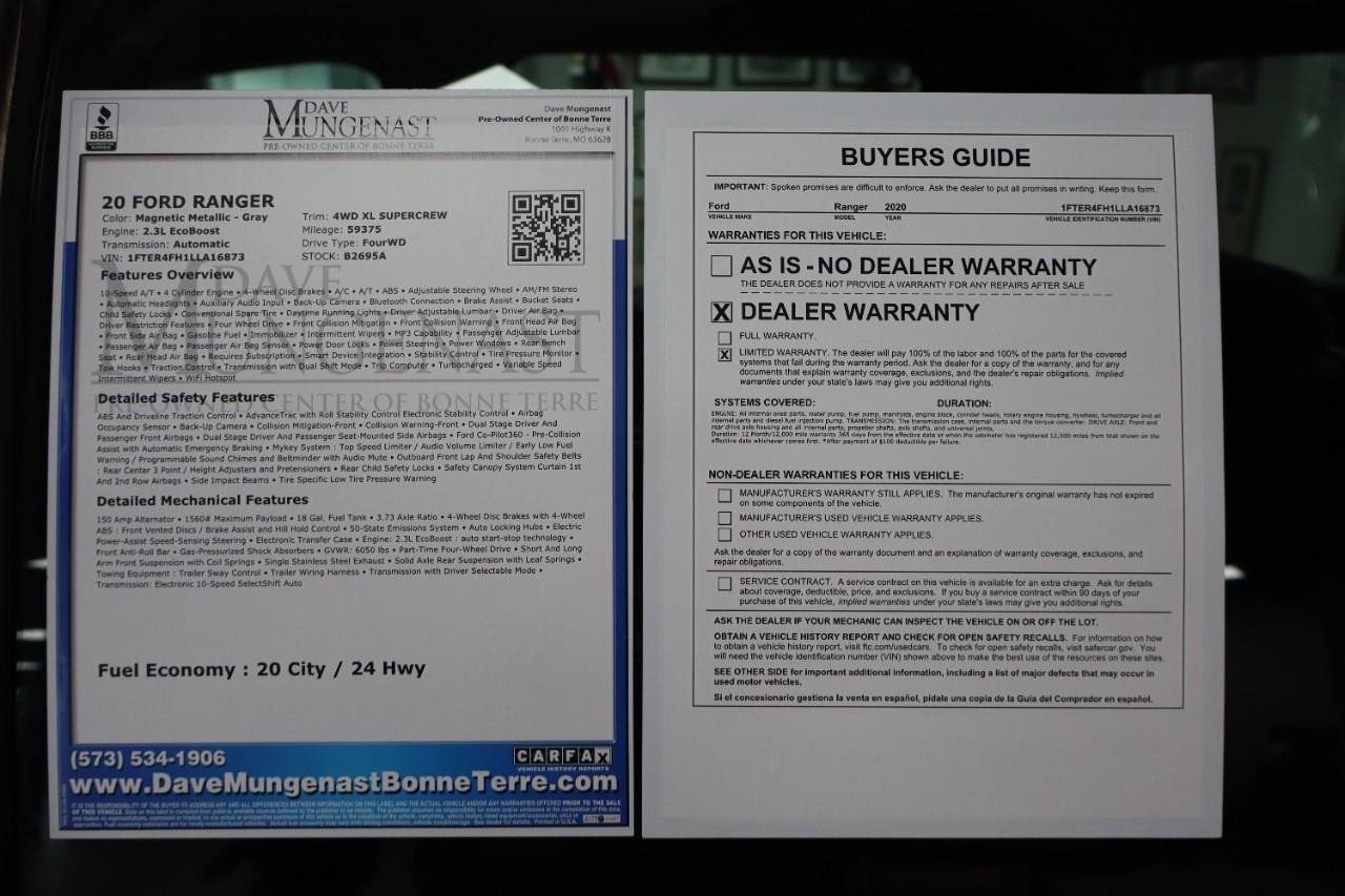 Used 2020 Ford Ranger XL w/ Equipment Group 101A Mid image 19