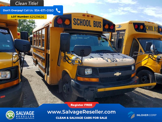 Used 2010 Chevrolet Express 3500 w/ School Bus Package RWD image 1