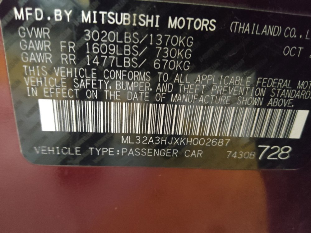 Used 2019 Mitsubishi Mirage ES image 33