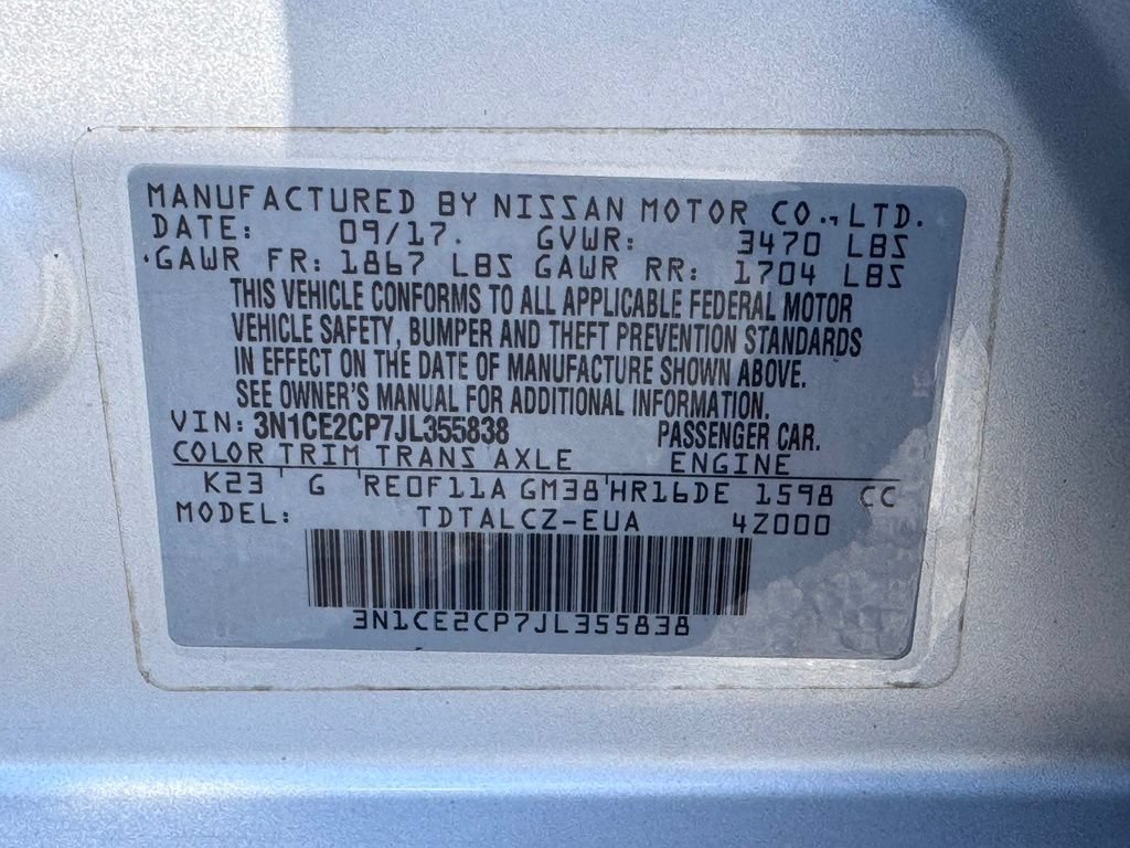 Used 2018 Nissan Versa Note S FWD image 35