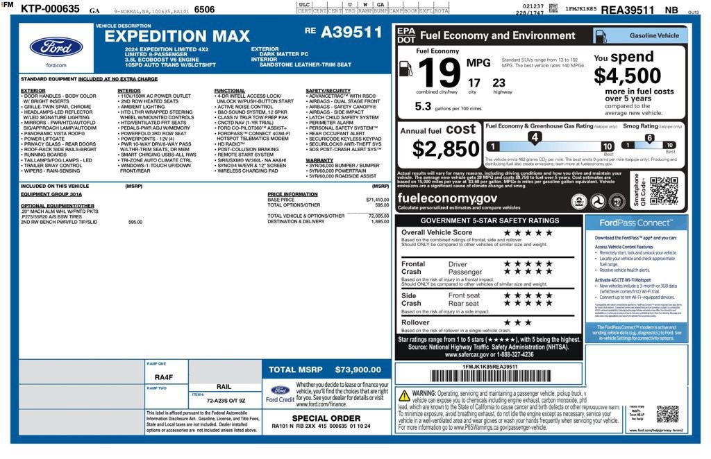 Used 2024 Ford Expedition Max Limited RWD image 10