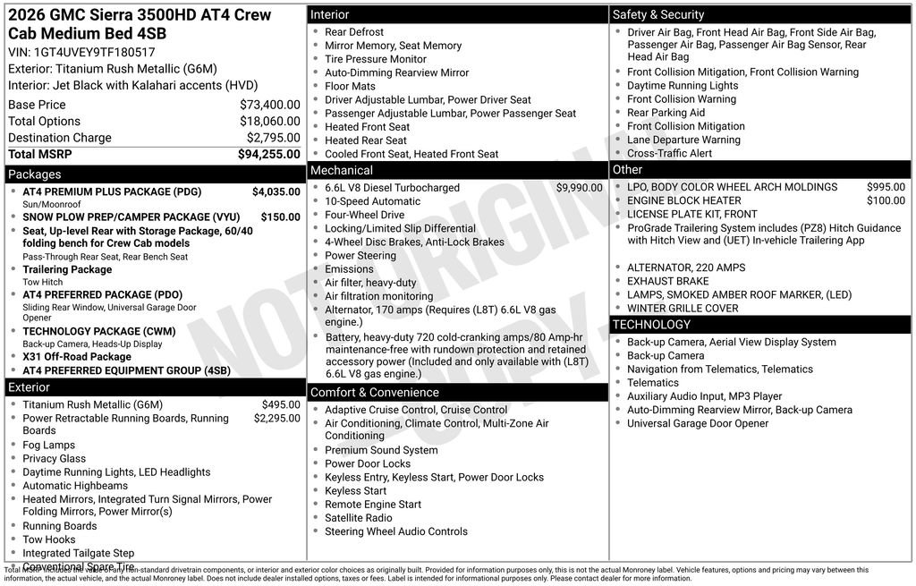 New 2026 GMC Sierra 3500 AT4 w/ AT4 Premium Plus Package image 4