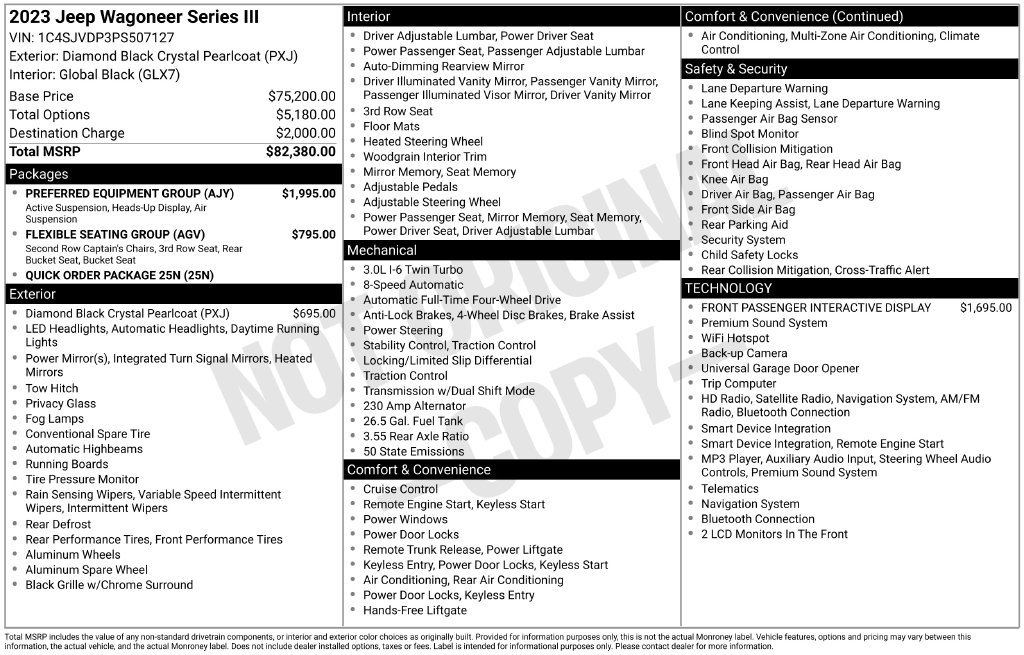 Used 2023 Jeep Wagoneer Series III w/ Preferred Equipment Group AWD/4WD image 34