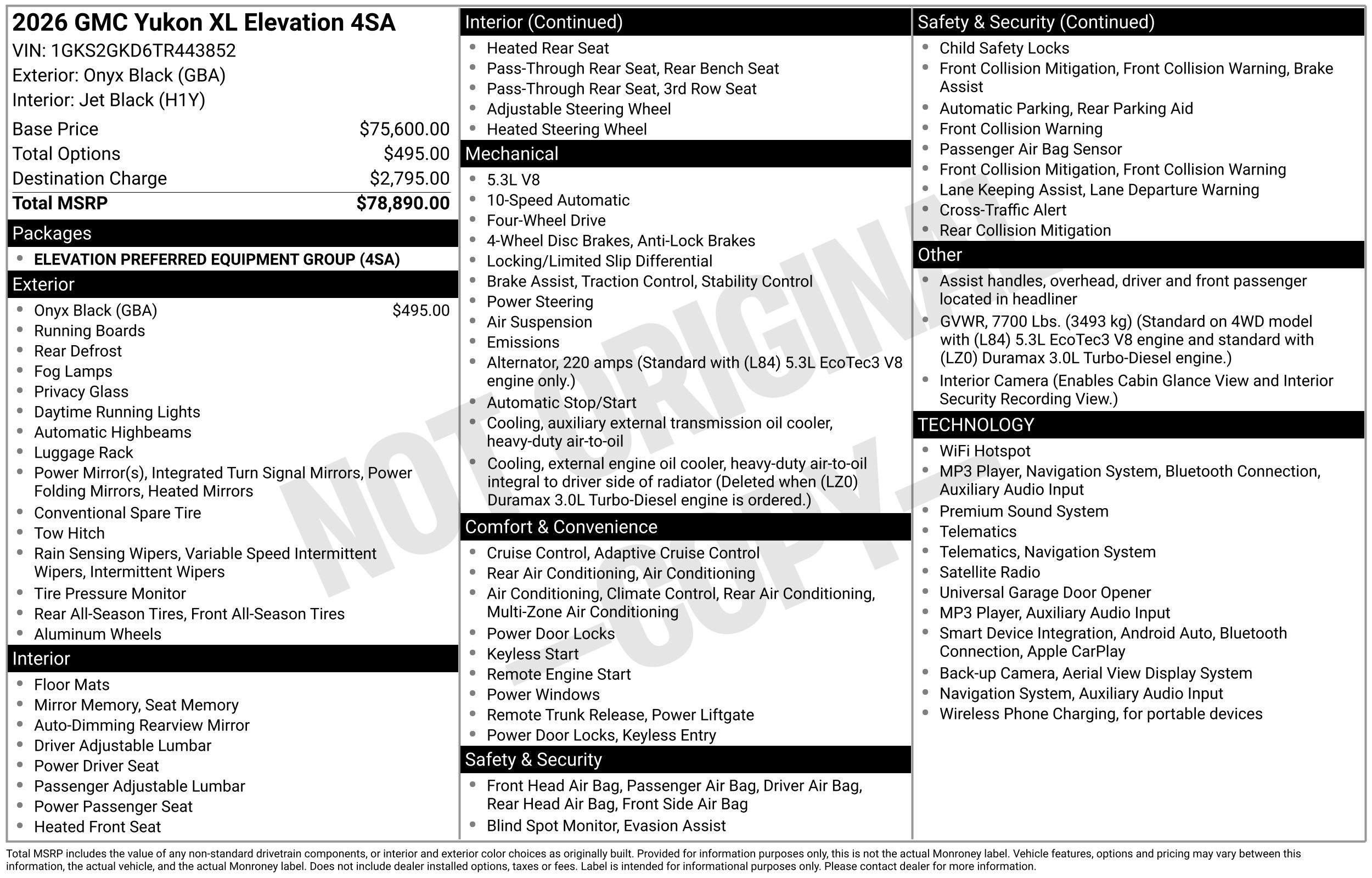 New 2026 GMC Yukon XL Elevation AWD/4WD image 4