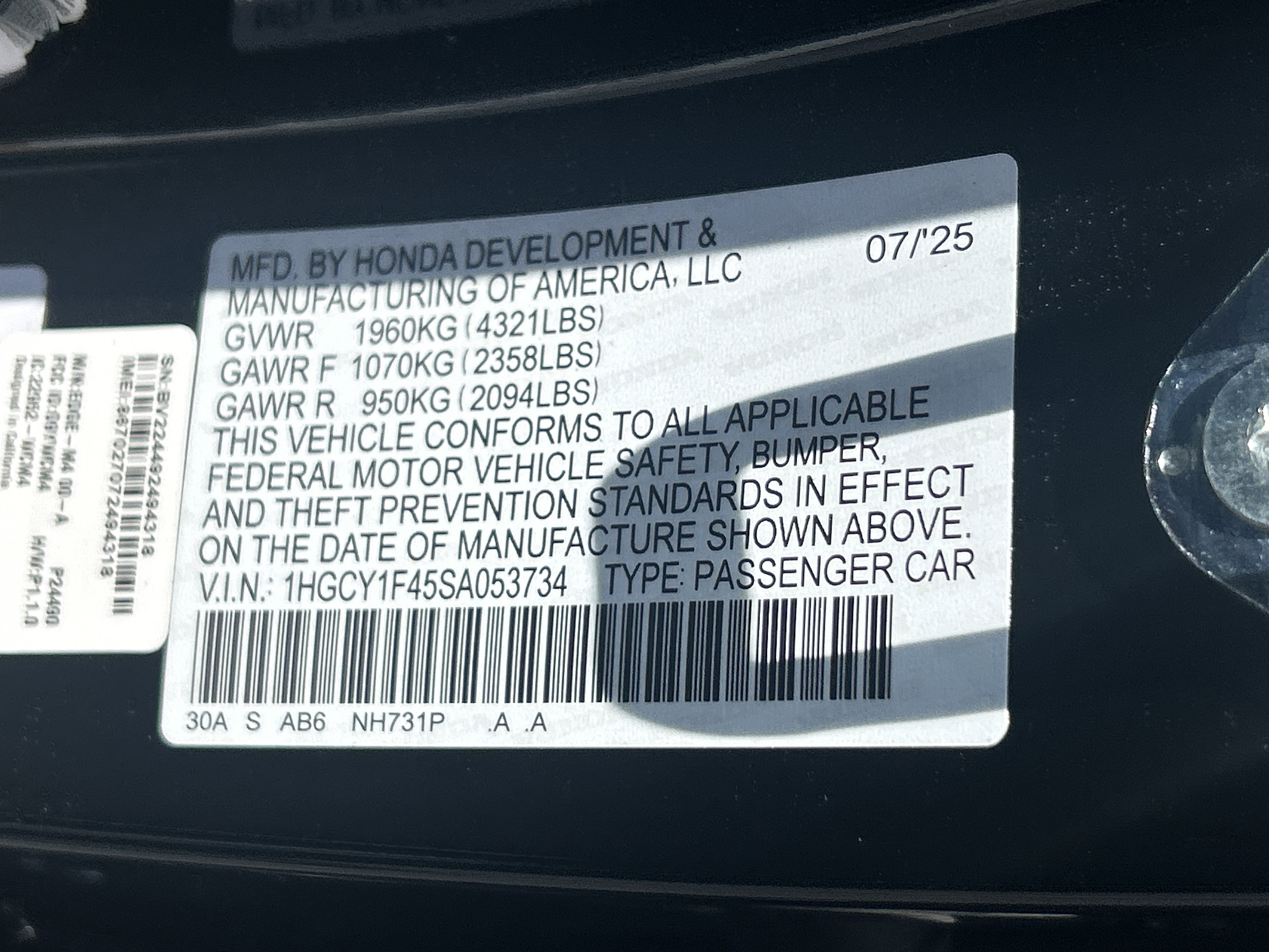 Certified 2025 Honda Accord SE image 36