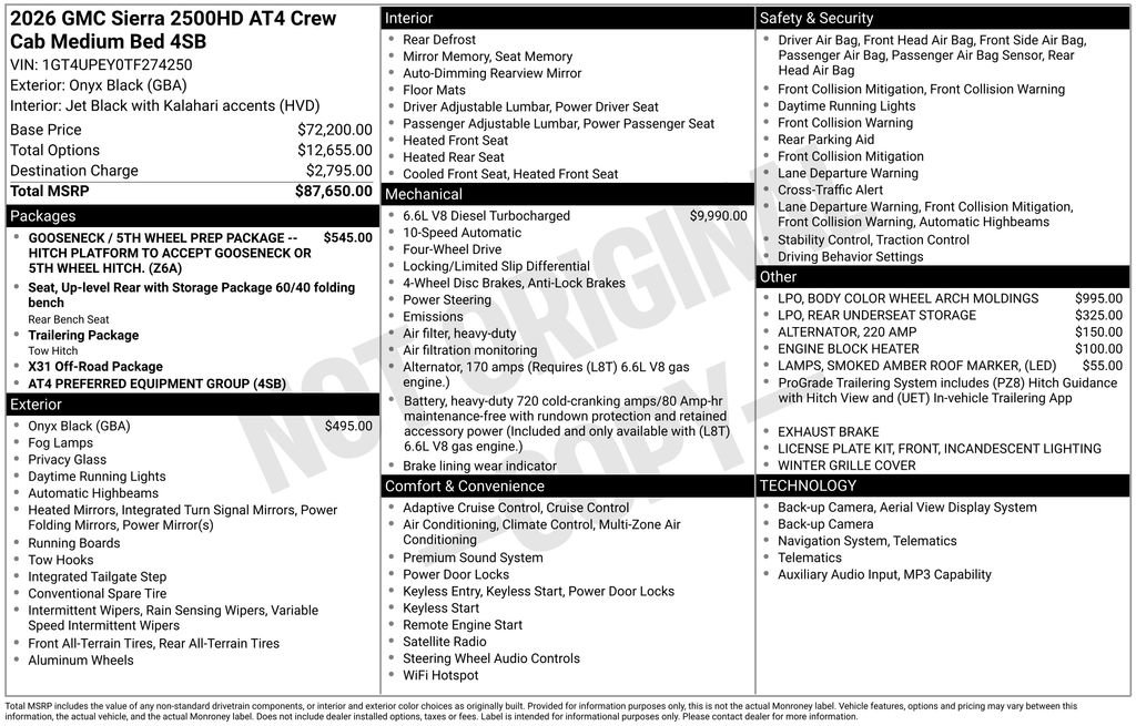 New 2026 GMC Sierra 2500 AT4 AWD/4WD image 16