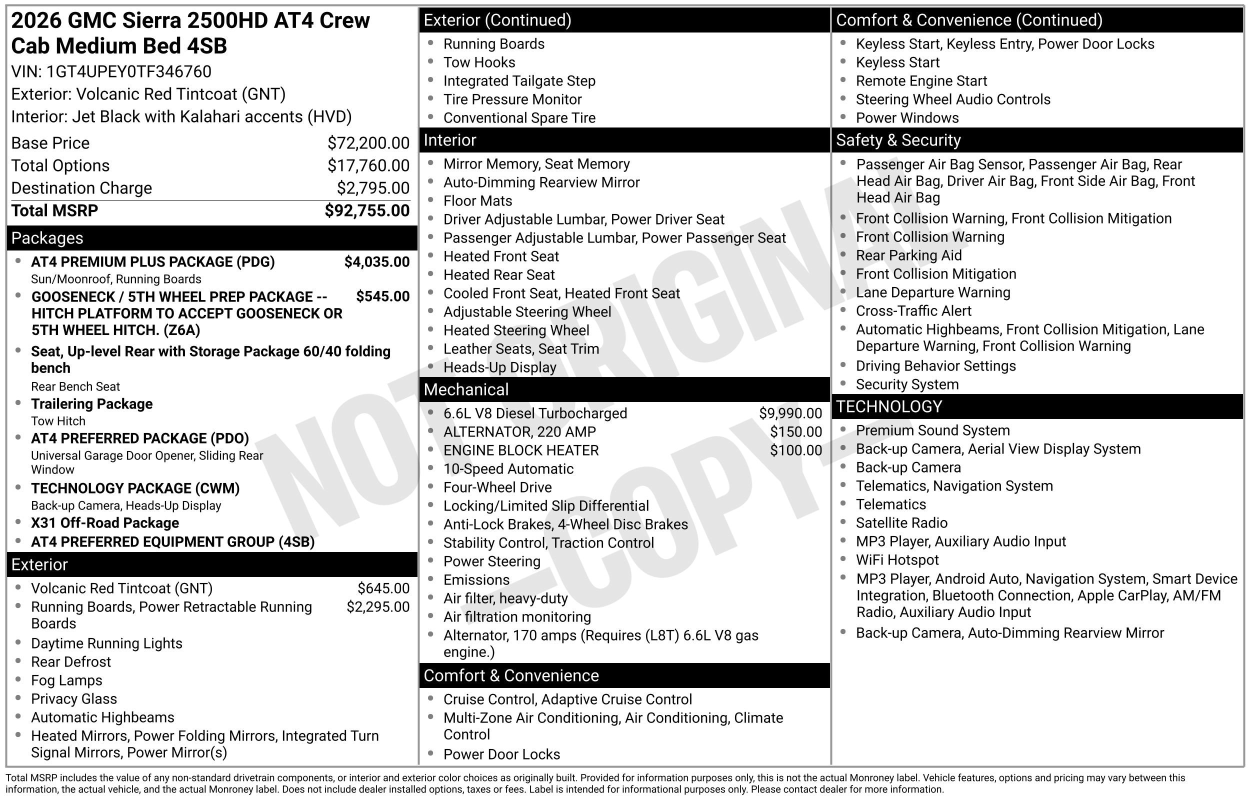New 2026 GMC Sierra 2500 AT4 w/ AT4 Premium Plus Package AWD/4WD image 3