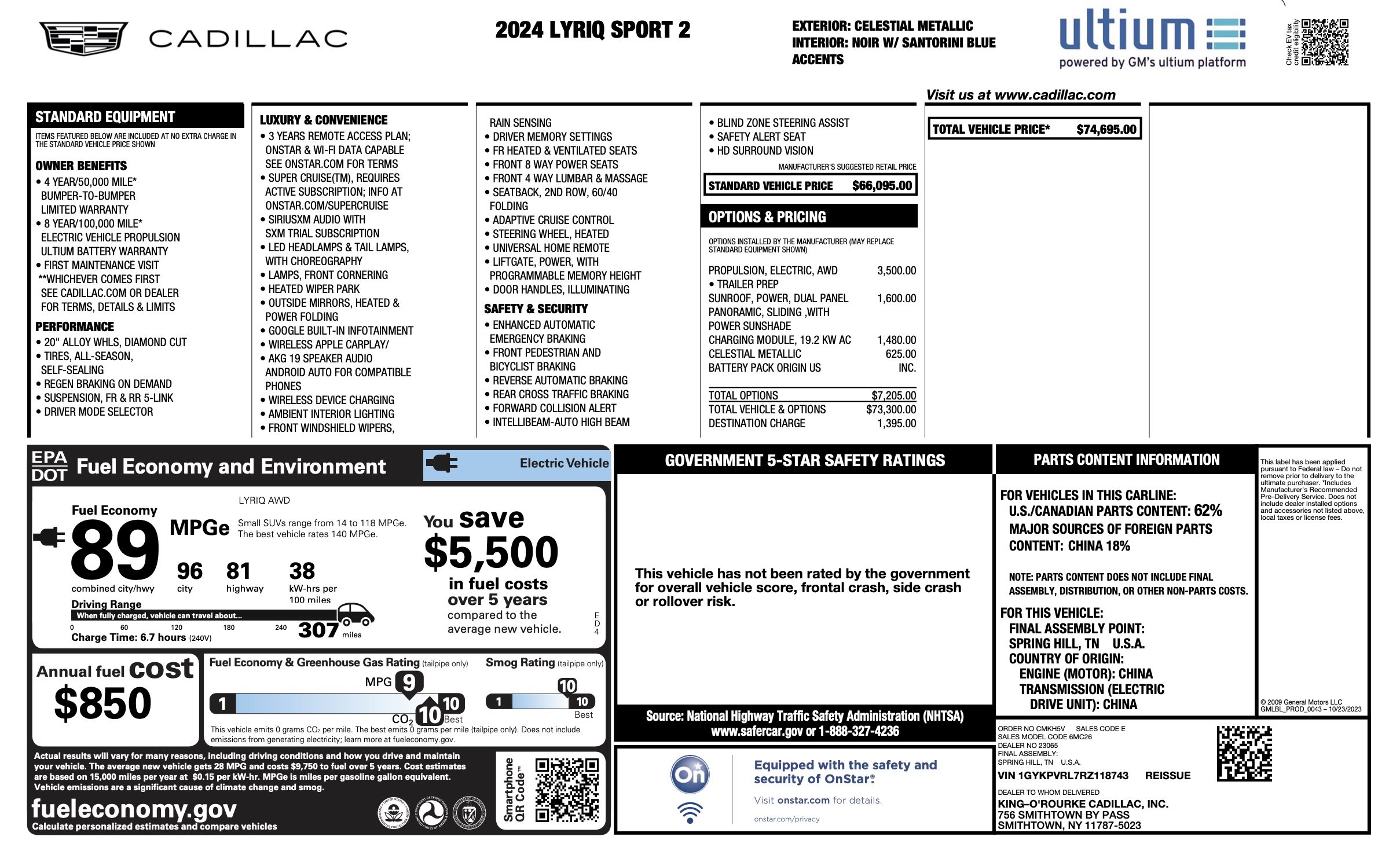 Used 2024 Cadillac Lyriq Sport AWD/4WD image 4