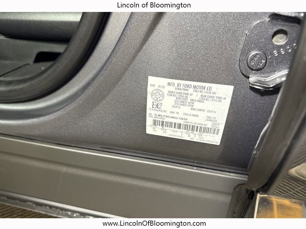 Certified 2022 Lincoln Aviator Reserve w/ Equipment Group 201A image 67