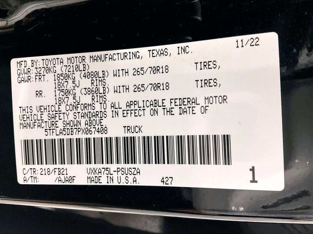 Used 2023 Toyota Tundra SR5 w/ SR5 Convenience Package AWD/4WD image 36