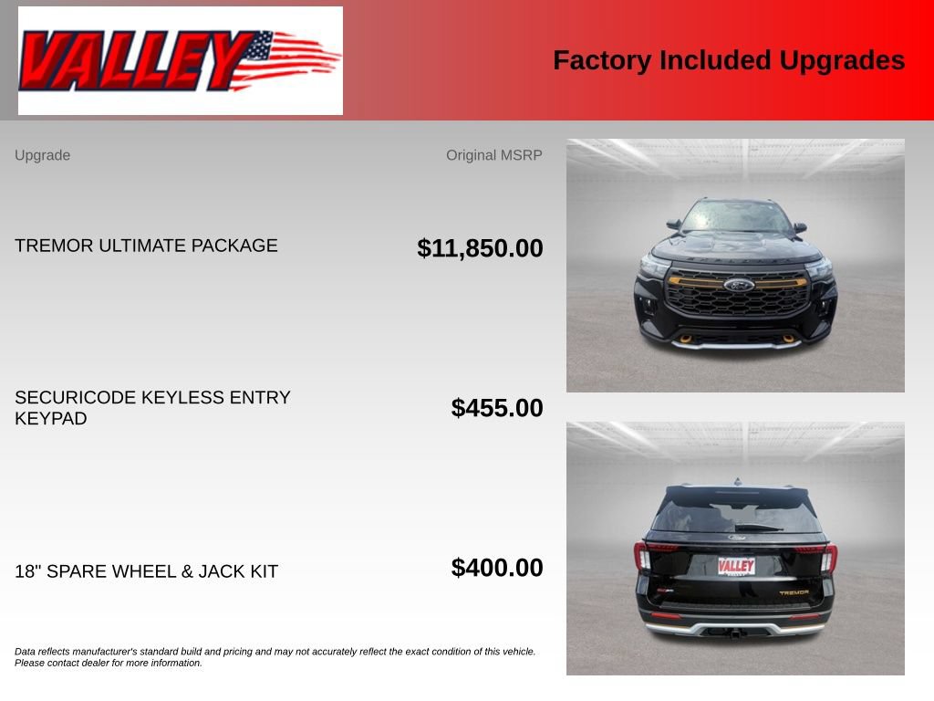 New 2026 Ford Explorer Tremor w/ Tremor Ultimate Package AWD/4WD image 4