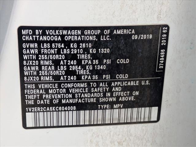 Used 2019 Volkswagen Atlas SEL FWD image 24