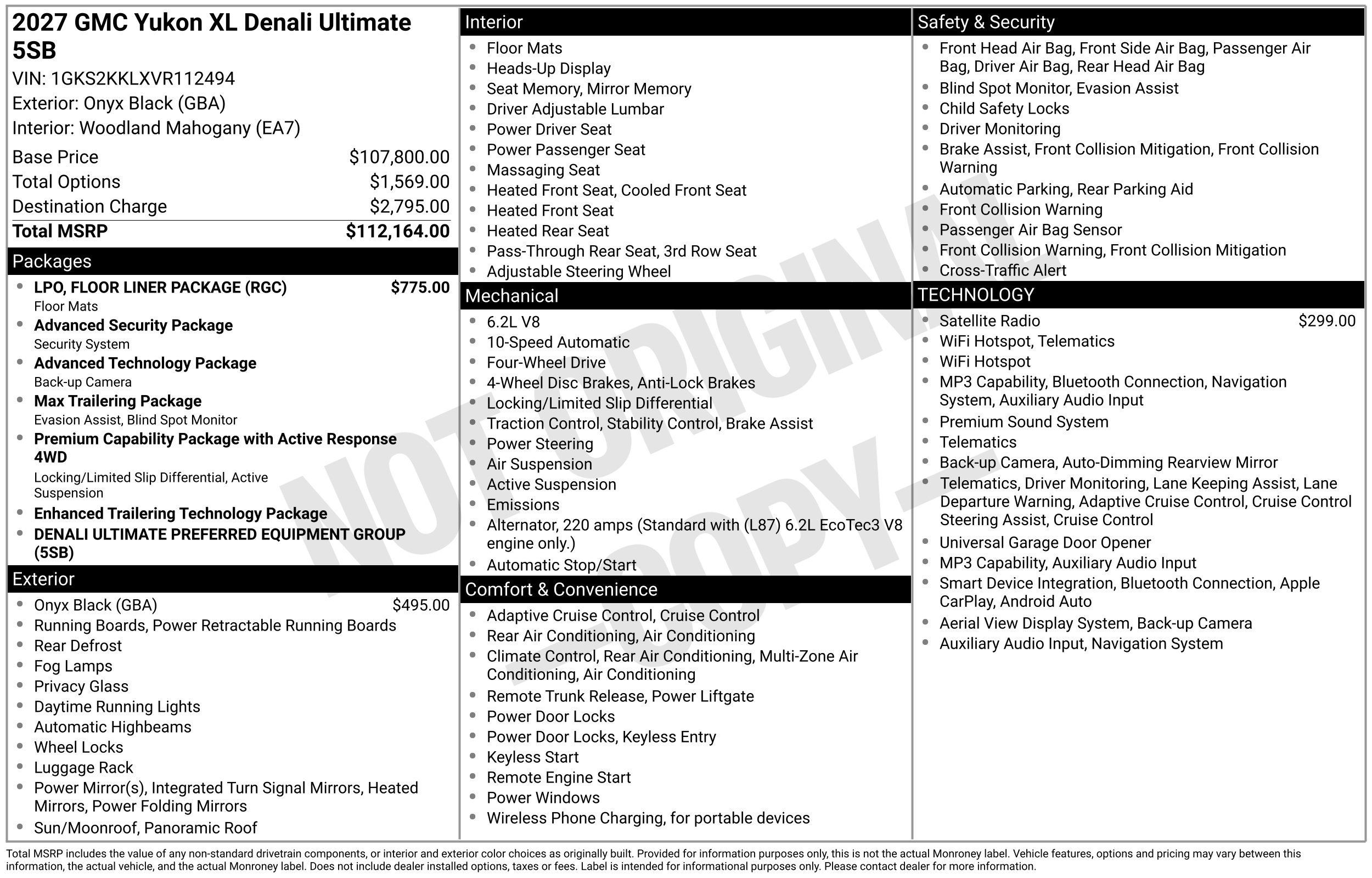 New 2027 GMC Yukon XL Denali Ultimate w/ LPO, Floor Liner Package AWD/4WD image 4