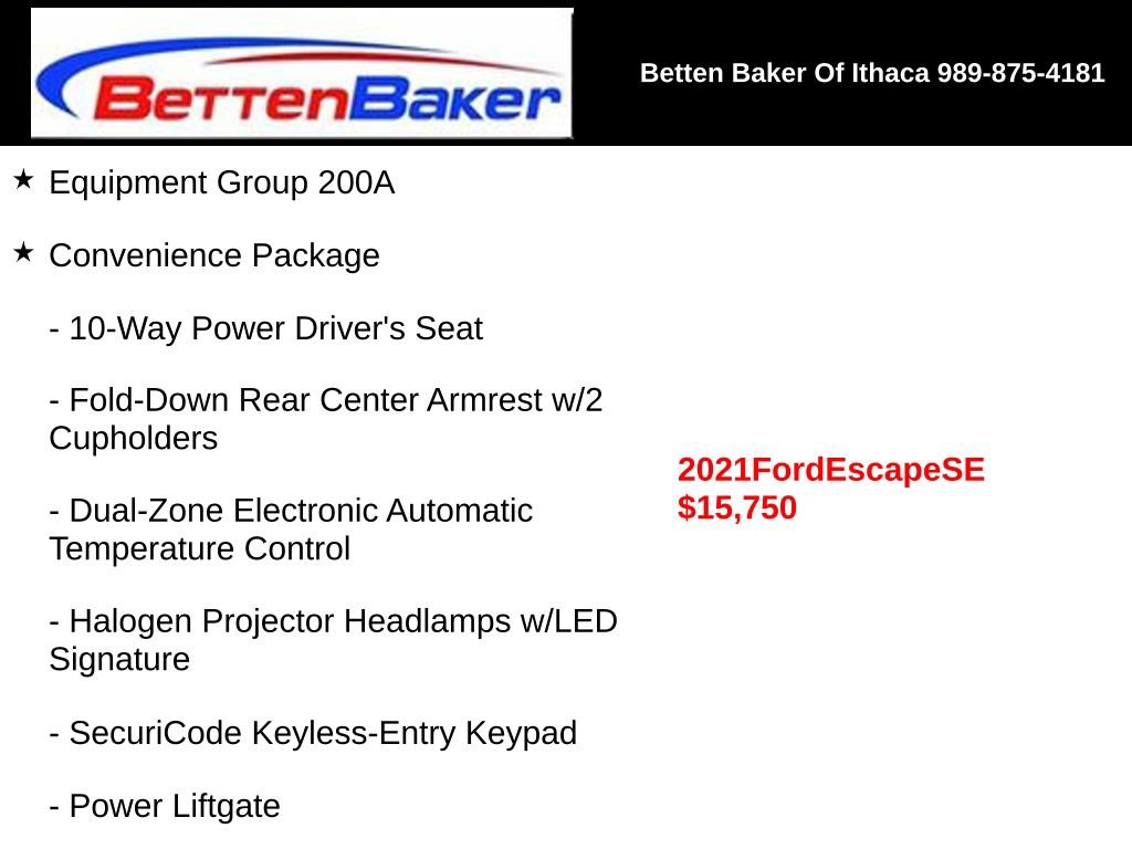 Used 2021 Ford Escape SE w/ SE Sport Appearance Package image 4