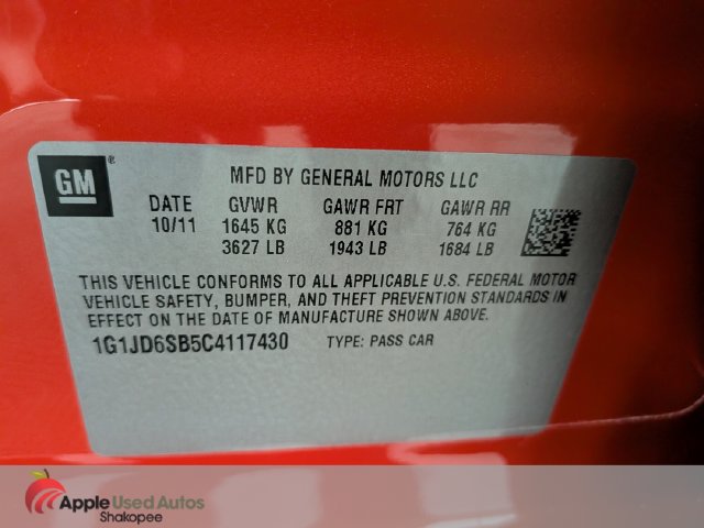 Used 2012 Chevrolet Sonic LT FWD image 41