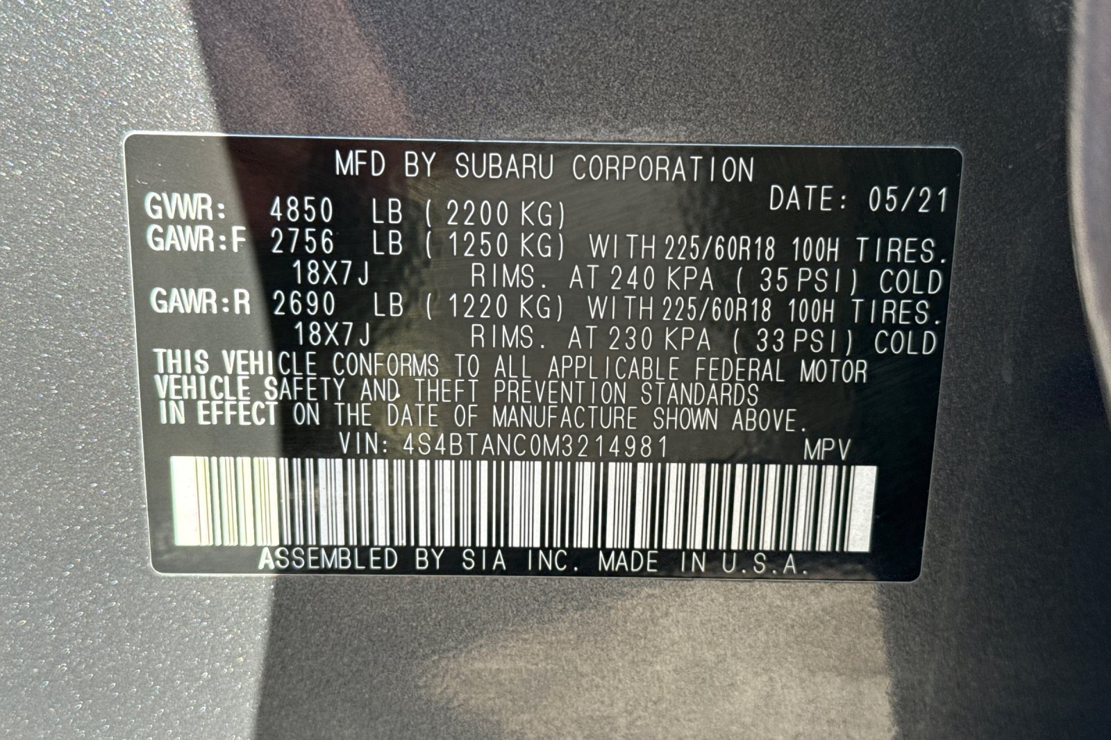 Used 2021 Subaru Outback Limited AWD/4WD image 35