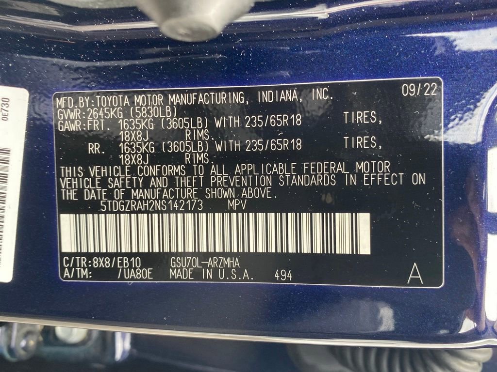 Used 2022 Toyota Highlander XLE FWD image 23