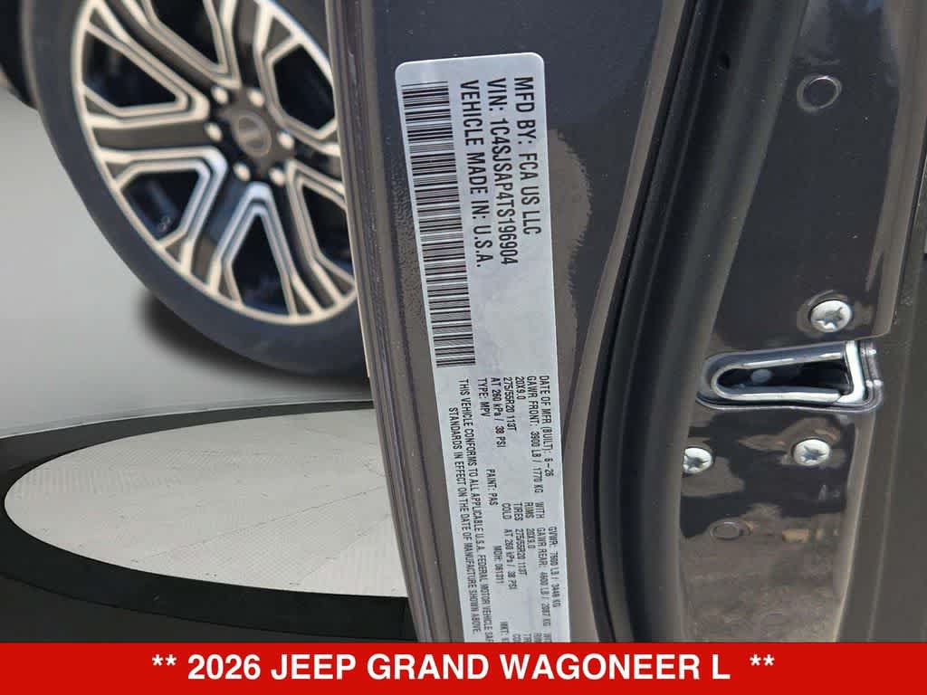 New 2026 Jeep Grand Wagoneer L 4WD w/ Premium Group I image 36