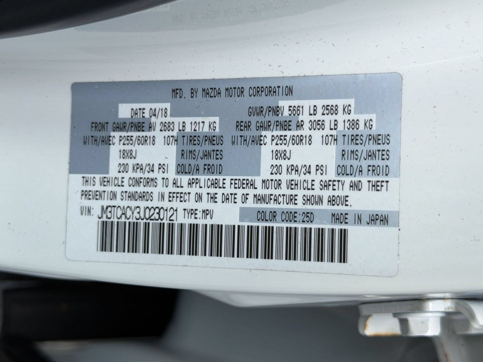 Used 2018 MAZDA CX-9 Touring FWD image 25