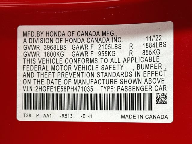Certified 2023 Honda Civic Si image 33
