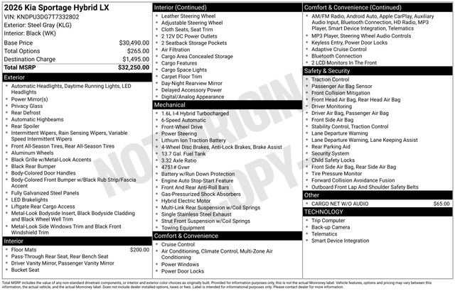 New 2026 Kia Sportage LX image 6