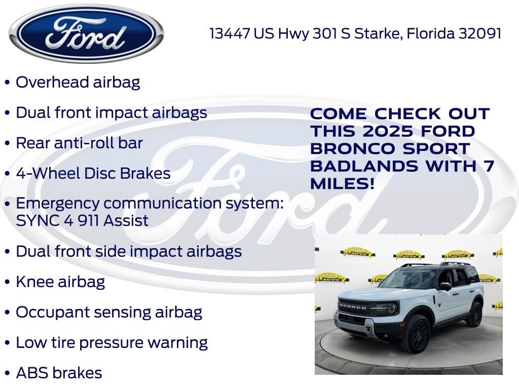 New 2025 Ford Bronco Sport Badlands w/ Badlands Tech Package image 25