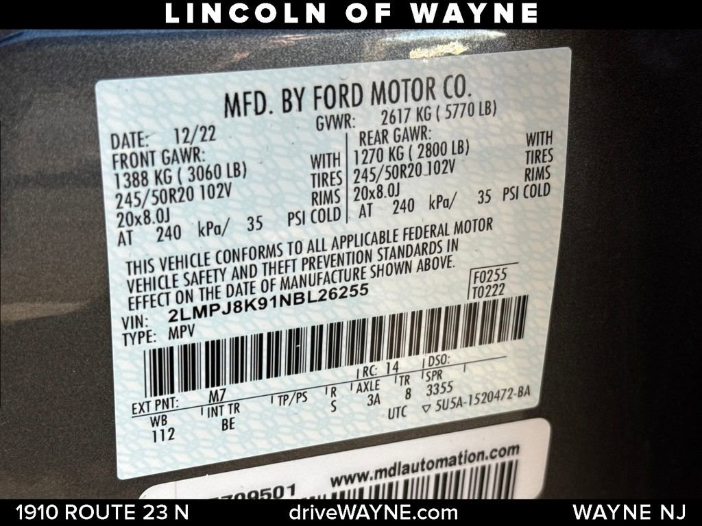 Certified 2022 Lincoln Nautilus Reserve image 29