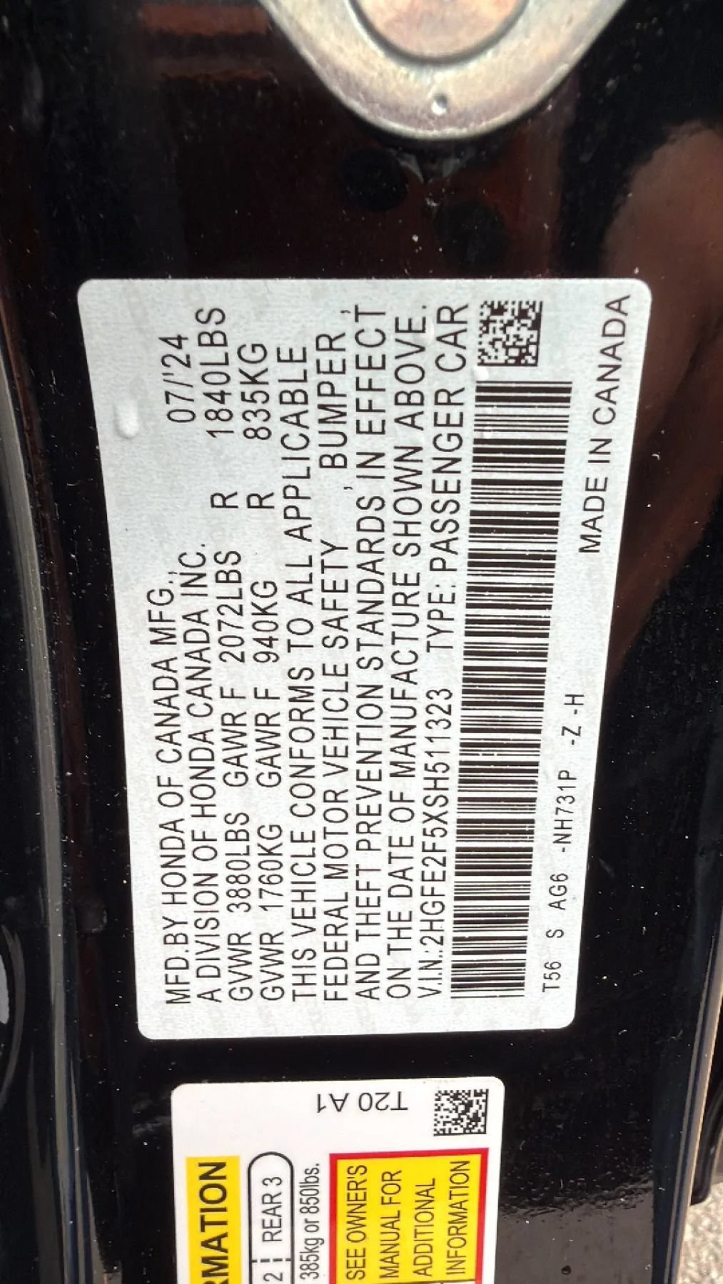 Used 2025 Honda Civic Sport image 30