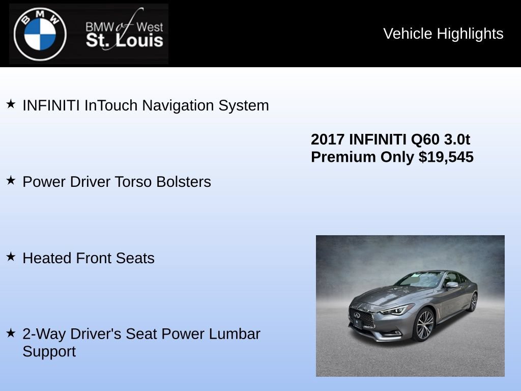 Used 2017 INFINITI Q60 3.0t w/ Premium Plus Package 3.0T AWD/4WD image 17