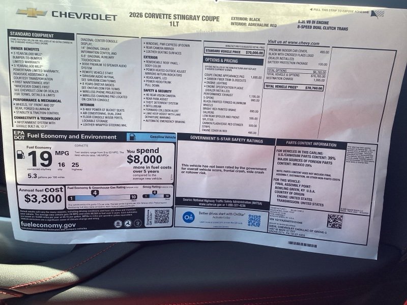 New 2026 Chevrolet Corvette Stingray Coupe image 36